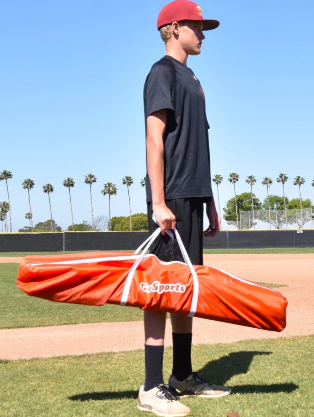 Large Go Sports Orange Canvas Bag w/ Handles *NEW No Tags See photos for details